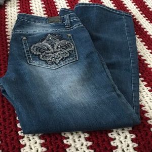 Love Nation size 14 petite, bootcut embellished western jeans